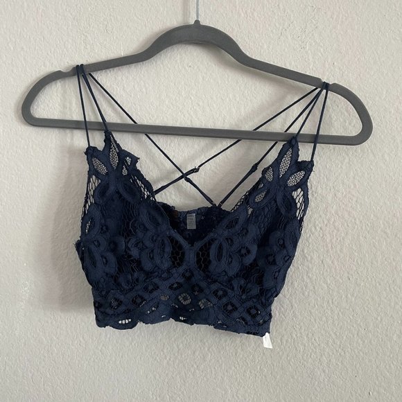 Free People lace bralette Adella navy - Picture 3 of 7